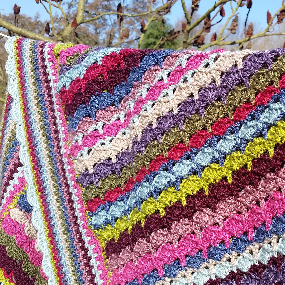 Button Box Crocheted Blanket