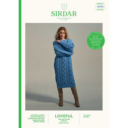 Estuary Sweater Dress in Sirdar Loveful Dk 100% Recycled - Digital Version 10775