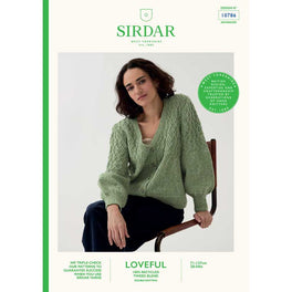 Diamond Cable Cardigan in Sirdar Loveful Tweed Dk 100% Recycled - Digital Version 10786