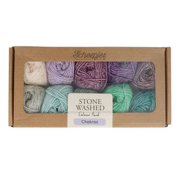 Stone Washed Minis Colour Pack - 10 x 25g balls - Chakras