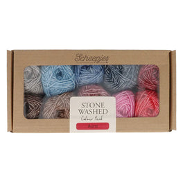 Stone Washed Minis Colour Pack - 10 x 25g balls - Aura