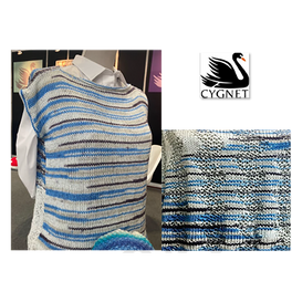 Free Download - Zig Zag Back Top in Cygnet Silcaress Dk