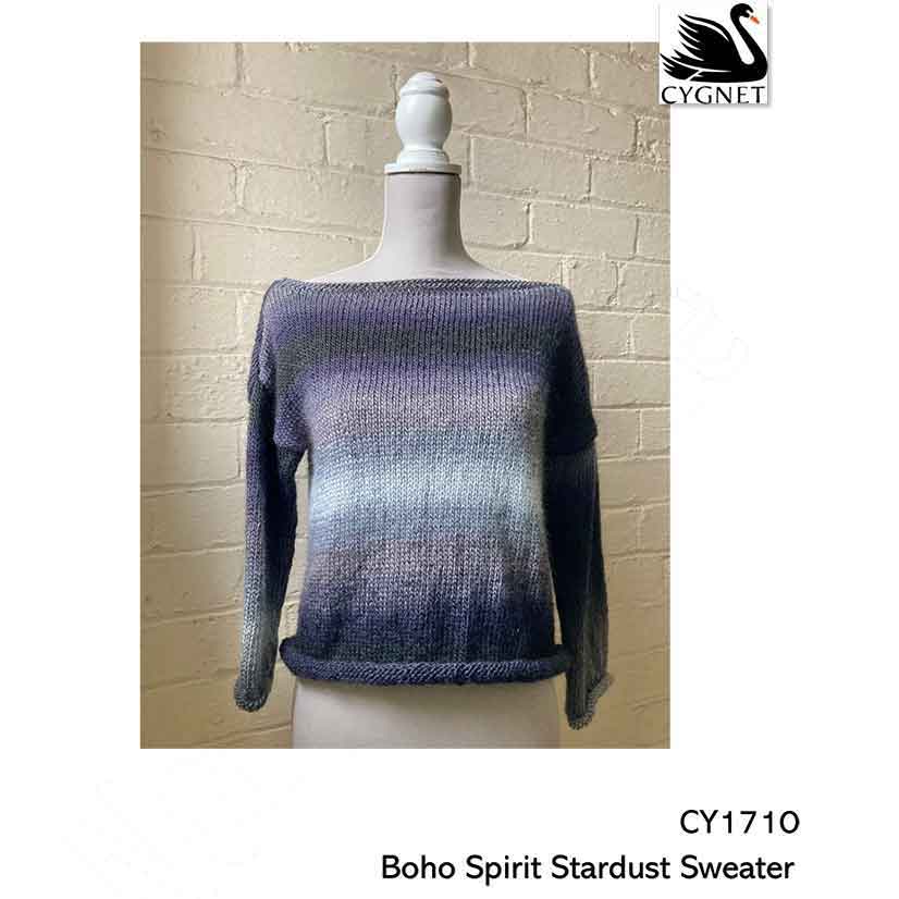 Free Download - Folk Fall Sweater in Cygnet Boho Spirit – Black