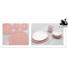 Free Download - Placemat and Coaster Set in Cygnet Cotton Drops