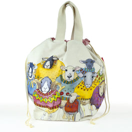 Emma Ball Large Bucket Bag - Sheep in Sweaters