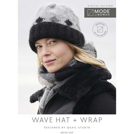 Wave Wrap & Hat in Mode at Rowan Softest Alpaca - MIP38-M