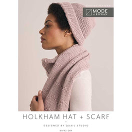 Holkham Hat & Scarf in Mode at Rowan Merino Soft - Digital Version MIP42-M