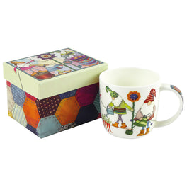 Emma Ball Crafting Gnomes Bone China Mug with Gift Box