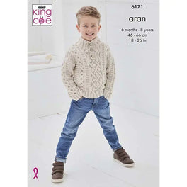 Sweater and Sweater Vest in King Cole Aran