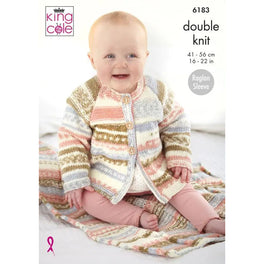 Baby’s Matinee Coat, Sweater and Blankets: Knitted in King Cole Cherish DK