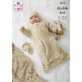 Sleeping Bag, Sweater, Hats and Mittens in King Cole Cherished Dk