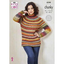 Sweaters knit in the round in King Cole Cottagespun Chunky