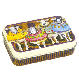 Emma Ball Mini Rectangular Tin- Sheep in Sweaters