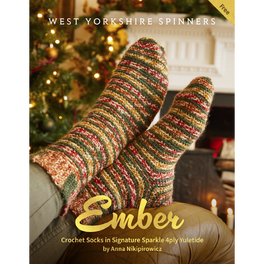 Free Download - Ember Crochet Socks in West Yorkshire Spinners Signature 4ply