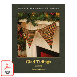 Glad Tidings Bunting in West Yorkshire Spinners Signature Sparkle 4ply - Digital Version DPB0317