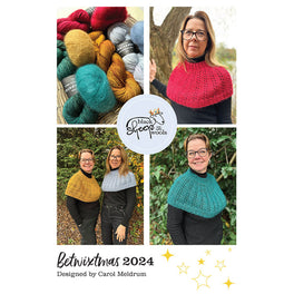 Free Download - Betwixtmas 2024 Knitted Shoulder Cowl in Fyberspates Vivacious 4ply & Rowan Kidsilk Haze - by Carol Meldrum