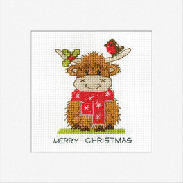 Highland Scarf Greetings Card - Heritage Crafts Cross Stitch Kit