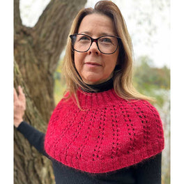 Betwixtmas 2024 Knitted Shoulder Cowl - Myrrh in Fyberspates Vivacious 4ply & Rowan Kidsilk Haze by Carol Meldrum