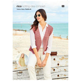 Top and Waistcoat in Rico Fashion Cotton Metallise DK