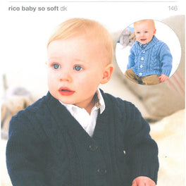 Boys Cabled Cardigans in Rico Baby So Soft DK