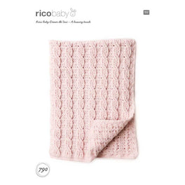 Rico Baby Blankets Crochet Pattern in Baby Dream Uni DK