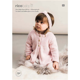 Rico Babies Cardigans & Headband Knitting Pattern in Baby Dream Uni DK