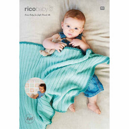 Rico Baby Blankets Crochet Pattern in Baby So Soft Dk & So Soft Print Dk