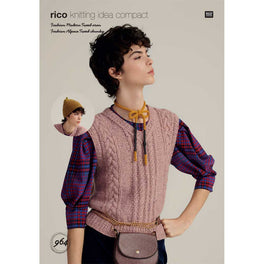 Slipover and Hat in Rico Fashion Modern Tweed Aran