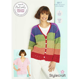 Crochet Cardigans in Stylecraft Naturals Bamboo + Cotton DK