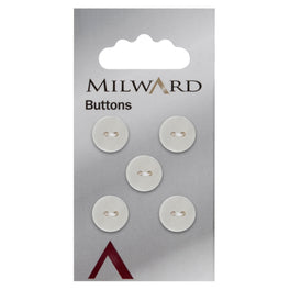 Milward Carded Buttons: 12mm - Pack of 5 - 00239