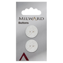 Milward Carded Buttons: 20mm - Pack of 2 - 00241