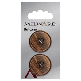 Milward Carded Buttons: 25mm - Pack of 2 - 00249A