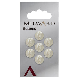 Milward Carded Buttons: 11mm - Pack of 7 - 00316