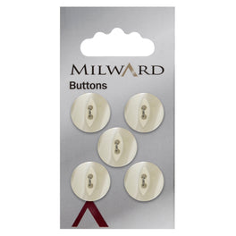 Milward Carded Buttons: 16mm - Pack of 5 - 00318