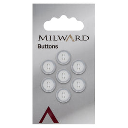 Milward Carded Buttons: 11mm - Pack of 7 - 00319