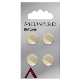 Milward Carded Buttons: 13mm - Pack of 4 - 00333