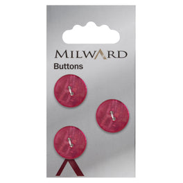 Milward Carded Buttons: 17mm - Pack of 3 - 00390