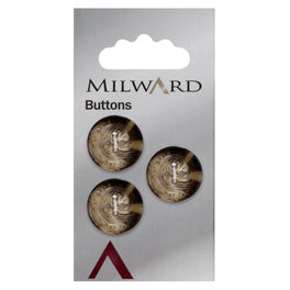 Milward Carded Buttons: 17mm - Pack of 3 - 00509A