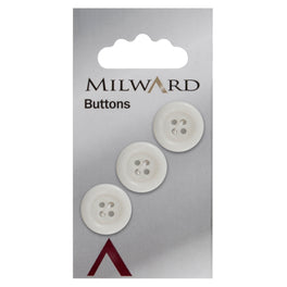 Milward Carded Buttons: 17mm - Pack of 3 - 00850A