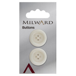 Milward Carded Buttons: 22mm - Pack of 2 - 00851A