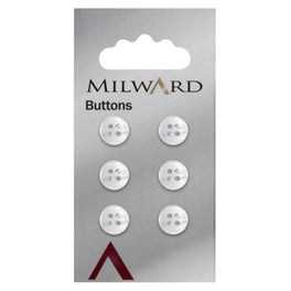 Milward Carded Buttons: 10mm - Pack of 6 - 00858