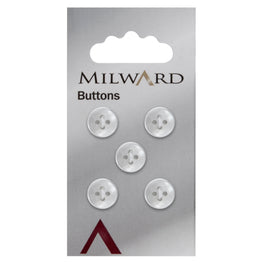 Milward Carded Buttons: 11mm - Pack of 5 - 00859