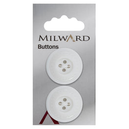 Milward Carded Buttons: 27mm - Pack of 2 - 00888A