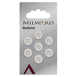 Milward Carded Buttons: 11mm - Pack of 7 - 00908