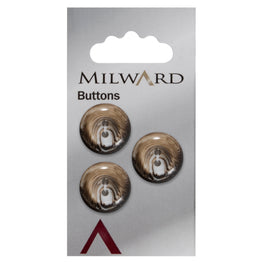 Milward Carded Buttons: 17mm - Pack of 3 - 01107A