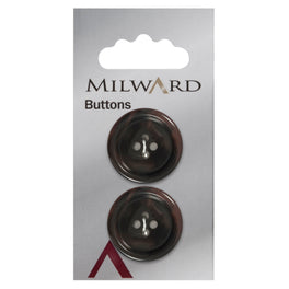 Milward Carded Buttons: 25mm - Pack of 2 - 01115A