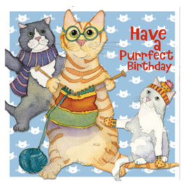 Emma Ball Greetings Card -Have a Purrfect Birthday