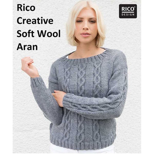 Free Download - Cable Sweater in Rico Creative Soft Wool Aran – Black Sheep  Wools