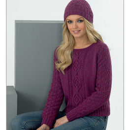 Ladies Sweater and Hat in James C Brett DK with Merino